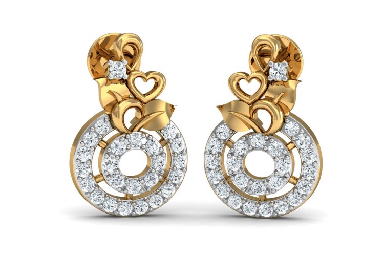 Haida Diamond Earrings In Gold